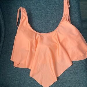 Gently used top piece pink-orange swimwear from Target